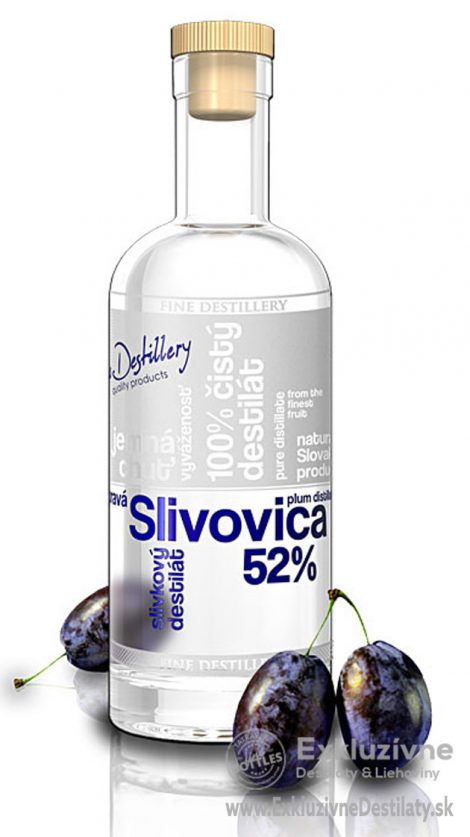 Fine Destillery Slivovica exclusive 52% 0,5 l ( čistá fľaša )