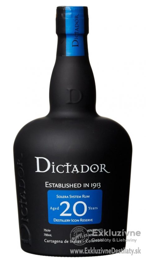 Dictador 20yo 40% 0,7 l ( čistá fľaša )