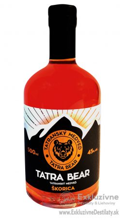 Tatranský Medveď škorica 45% 0,5 l ( čistá fľaša )