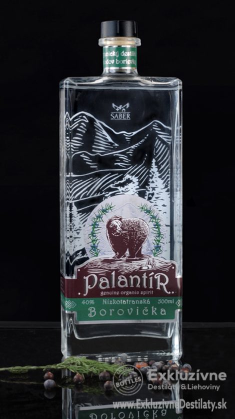 Palantír Borovička DeLuxe 40% 0,5 l ( čistá fľaša )