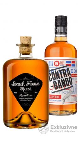 Beach House Gold Spiced Rum 40% 0,7 l + Rum Contrabando 5 yo Anejo 38% 0,7 l