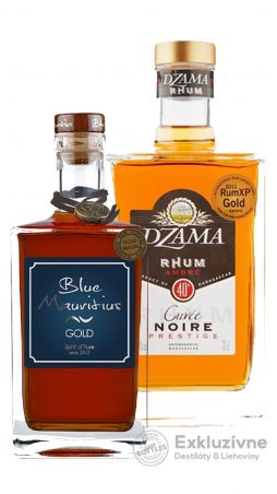 Blue Mauritius Gold 40% 0,7 l + Dzama Rhum Cuvée Noire Prestige 40% 0,75 l